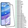 6PCSVidro Temperado Completo  Xiaomi Redmi Note 7 8 8T 9 10 11 12 13 Protetor De Tela Para Redmi 7 8 8A 9 9A 9C 10C 10A 12C 13C 14C