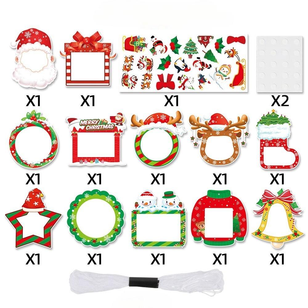 Christmas photo frame decoration, winter birthday holiday decoration, Christmas and New Year DIY hanging decoration