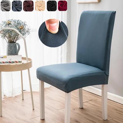 Hohe Elastizität Esszimmerstuhlbezug Elastischer Überwurf Abnehmbar Rutschfester Sitzschoner Für Wohnzimmer Zuhause Küche Hochzeit