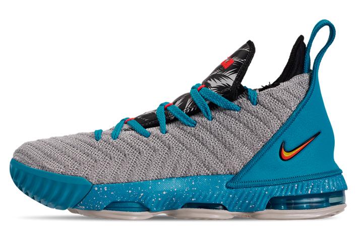 Nike LeBron 16 Tropical Beach GS AQ2465-076 36