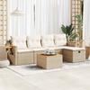 VidaXL Garden Lounge Set with Cushions 6 Pcs Beige Braided Resin 3325964