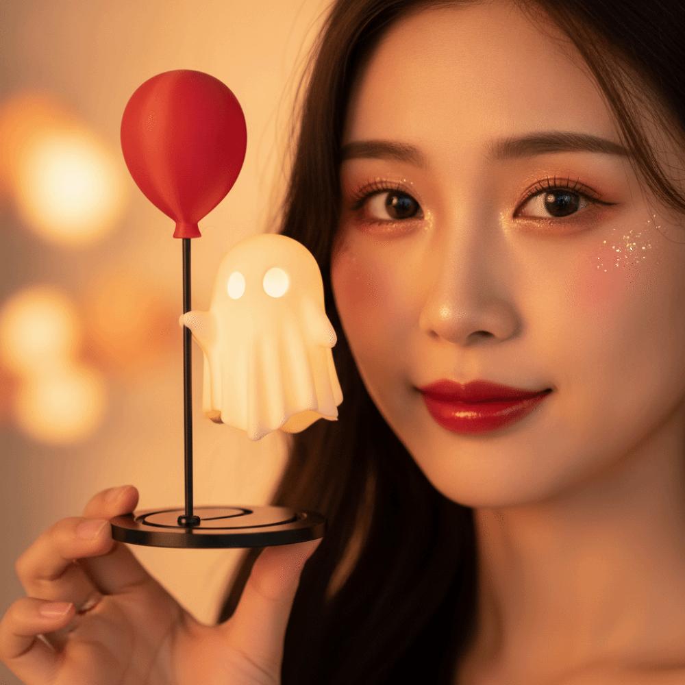 Creative Ghost Night Light LED Desktop Light Spooky Decor Halloween Lamp Kids