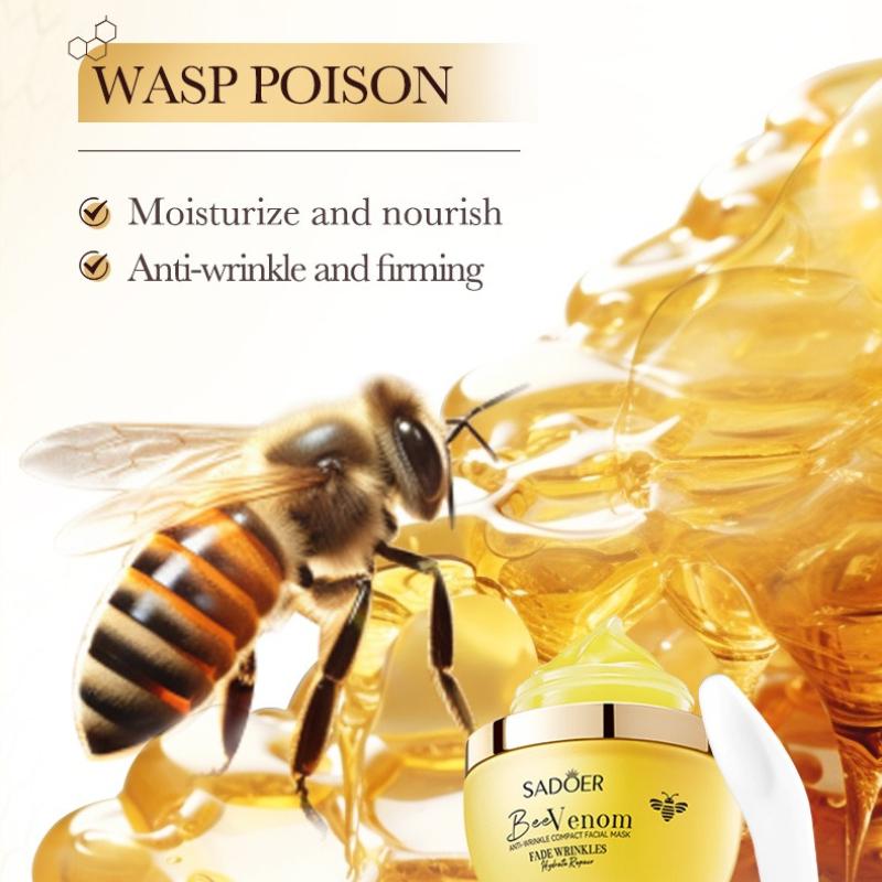 Maschera applicazione rassodante al veleno d'api, crema idratante idratante prodotti per la cura della pelle