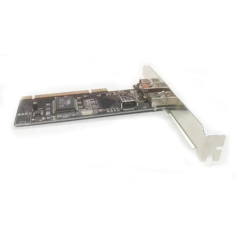 Novo Controlador de Placa PCI Firewire IEEE 1394 de 4 Portas 4 / 6 Pinos para 1394 Placa de Captura de Vídeo Adaptador com CD de Driver para HDD MP3 PDA
