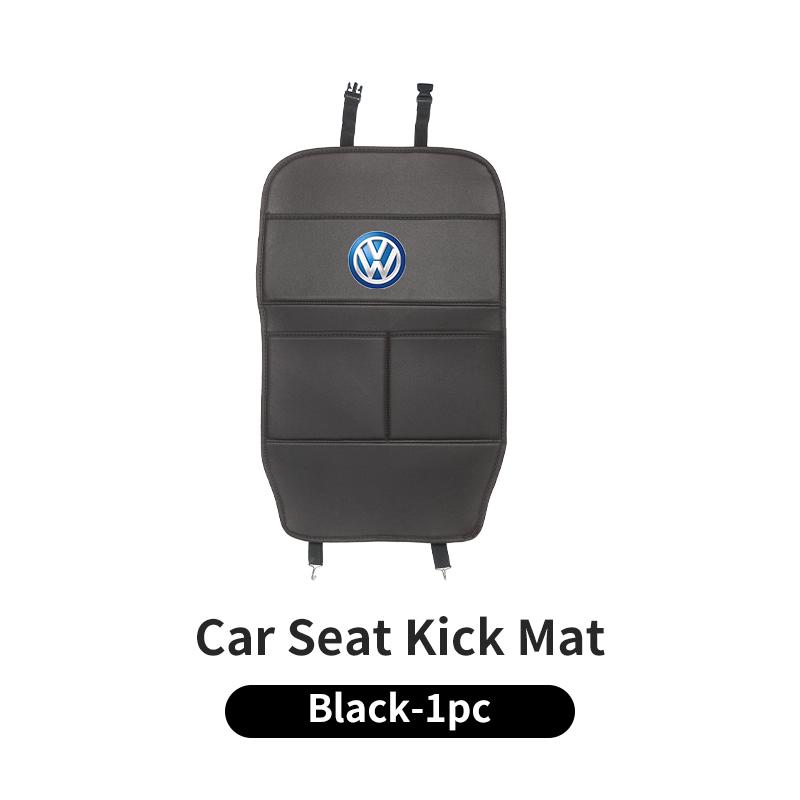 Leather Car Universal Full-Coverage Kick Pad Storage Pouch Auto Accessories For VW Scirocco Jetta Passat Tiguan Sharan Touran