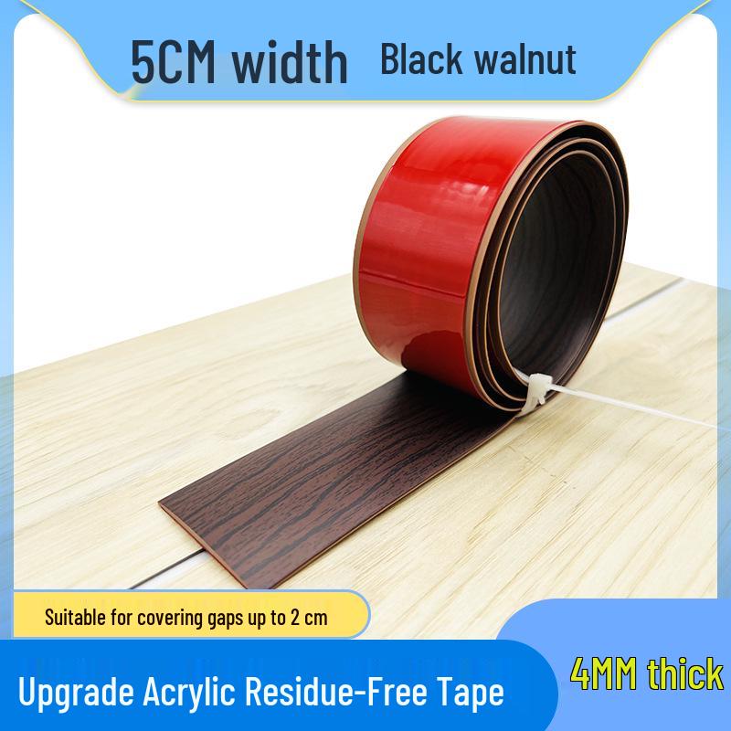 Self-Adhesive Wood Floor Trim Strip - Glue-Free Edge Divider for Doorway and Threshold Decoration