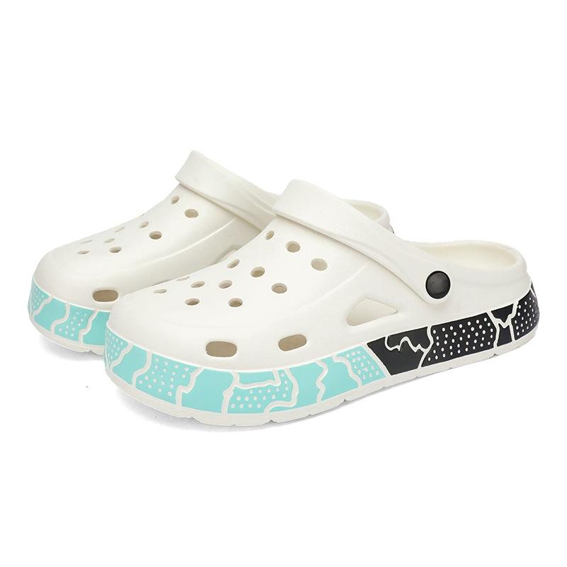 Hole Shoes Summer Wear Couple Models Non-slip Deodorant Tide Brand Beach Baotou Breathable New Outdoor Leisure