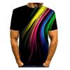 Heren Grafisch Shirt T-shirt Korte Mouw T-shirt Ronde Hals Shirt Basic Dagelijks Regenboog Kleding Kleding Normaal S M L XL 2XL 3XL