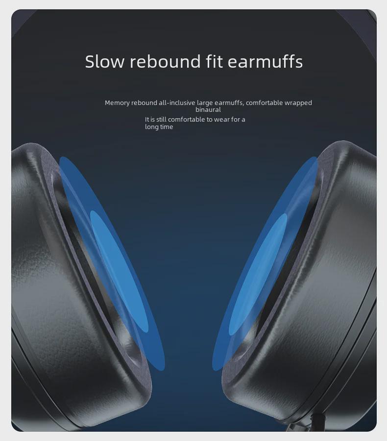 PSH-300 Kabelgebundenes 7.1-Gaming-Headset mit Mikrofon und kräftigem Bass, am Kopf montiert für E-Sport