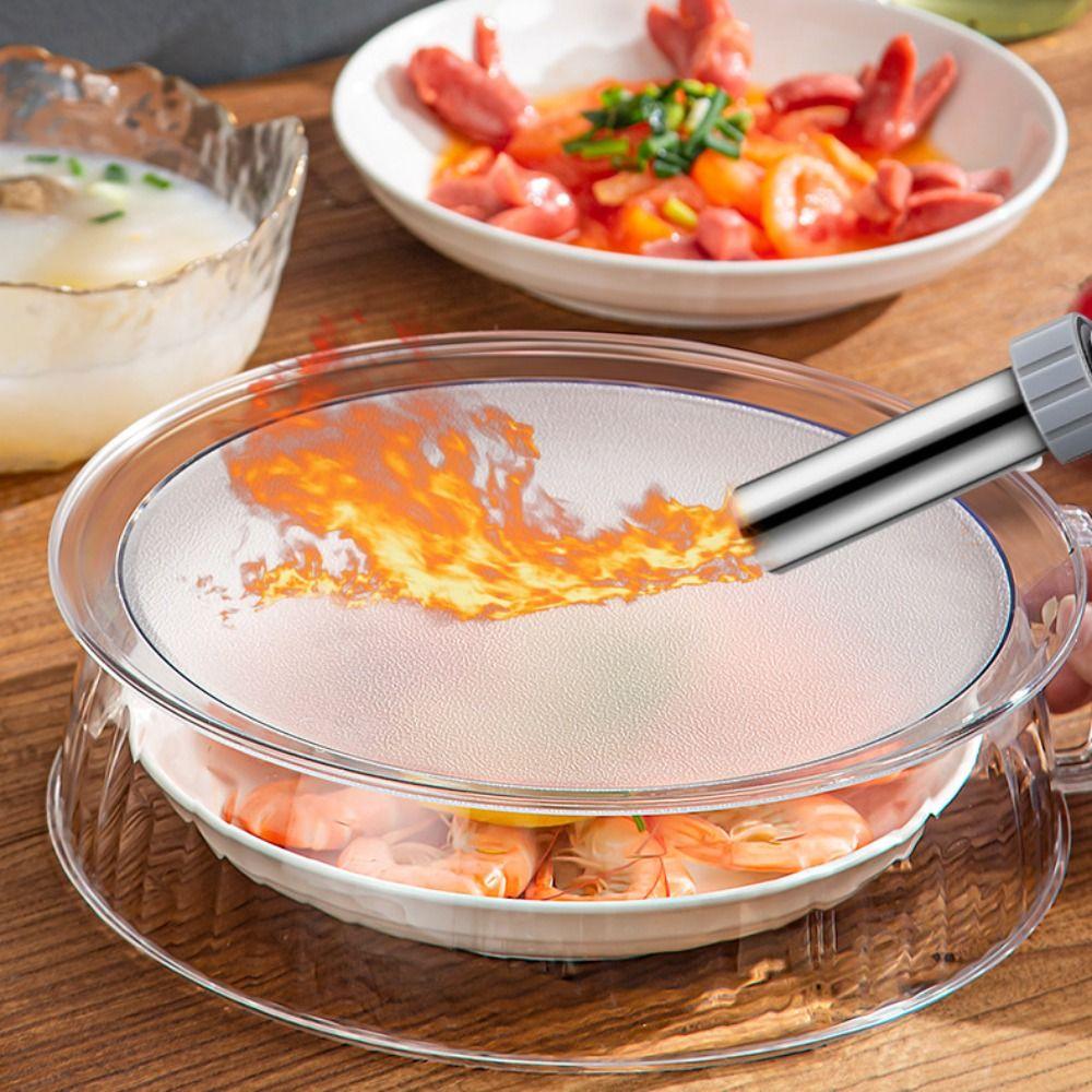 Transparent Microwave Splatter Guard Heat-Resistant Food Plates  Vegetable and Fruit