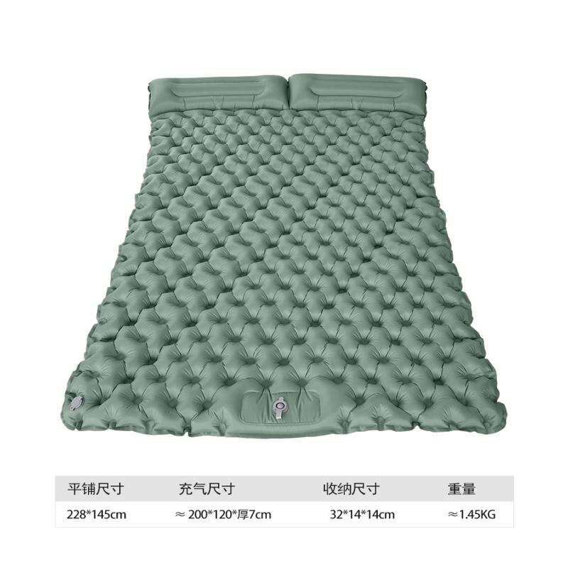 Dwunożny nadmuchiwany podkład kempingowy z TPU odporny na wilgoć z zintegrowaną poduszką 5 cm