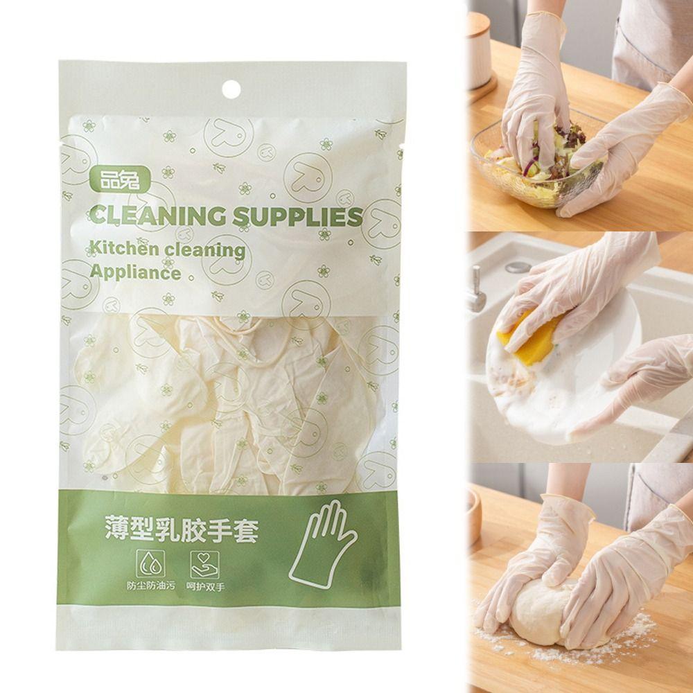 

8Pcs Tear-resistant Cleaning Gloves Waterproof Oil-Proof Housework Gloves Washing Vegetables