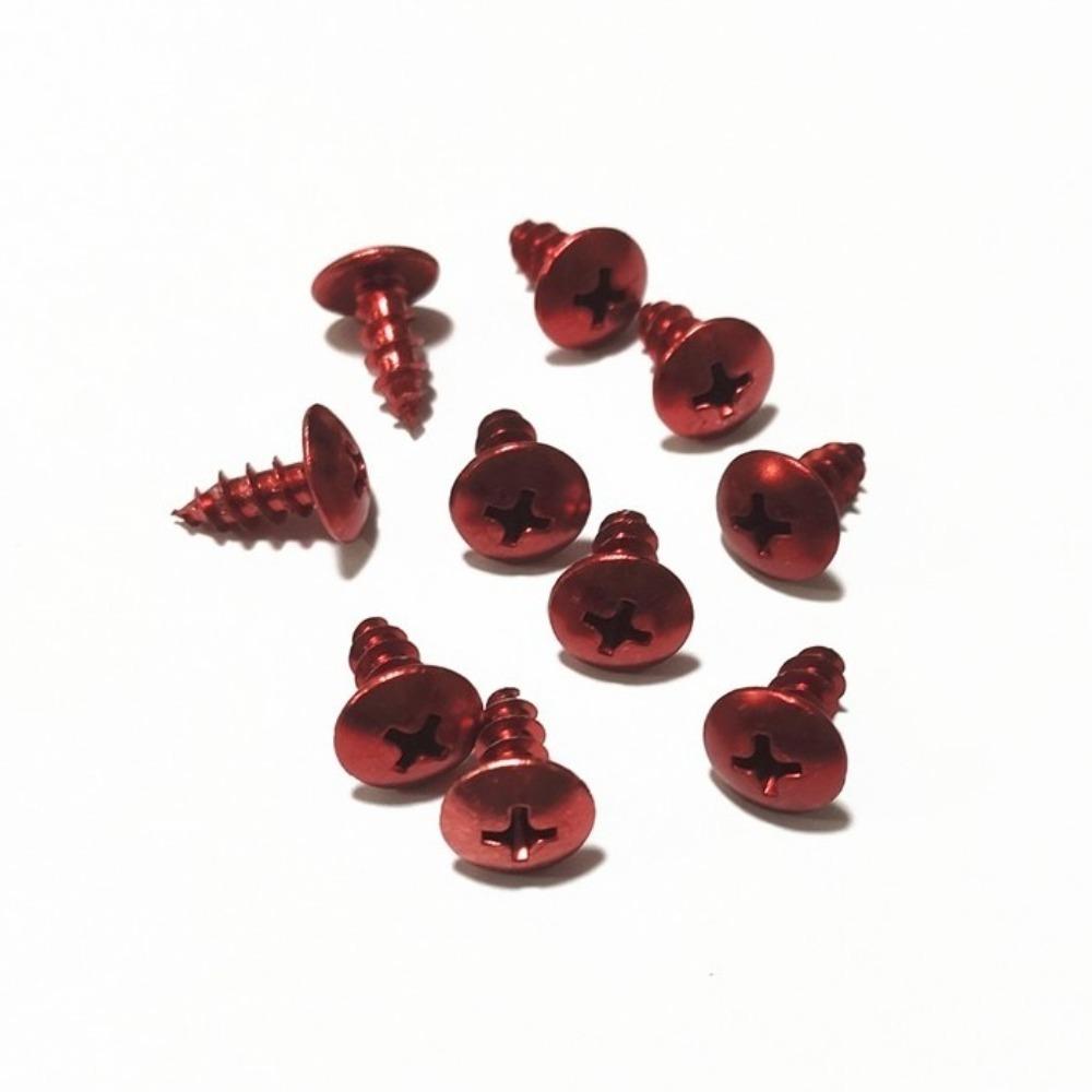 

Motorcycle Screws 30PCS M5x16 Self-Tapping Screws Colorful Universal Decorative Bolt Set Aluminum Alloy Motorbike Fairing Screws червоний