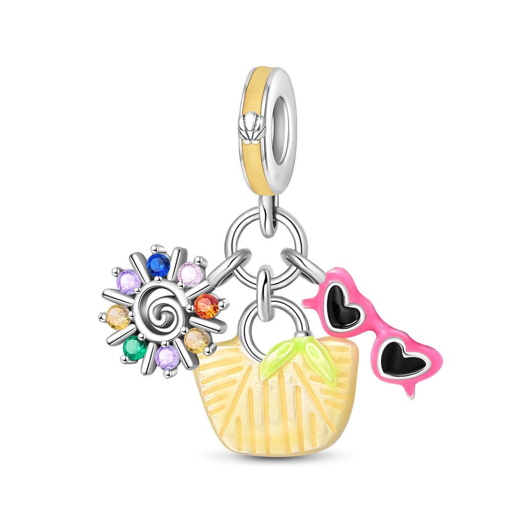 Summer Travel Cocktail Style Beaded Bracelet DIY Jewelry Accessories For Women Charm Pendant
