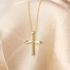 Engelsflügel Kreuz Anhänger Halsketten für Frauen Ästhetische Koreanische Mode Gold Farbe CZ Halsband Kette Hals Zubehör Schmuck