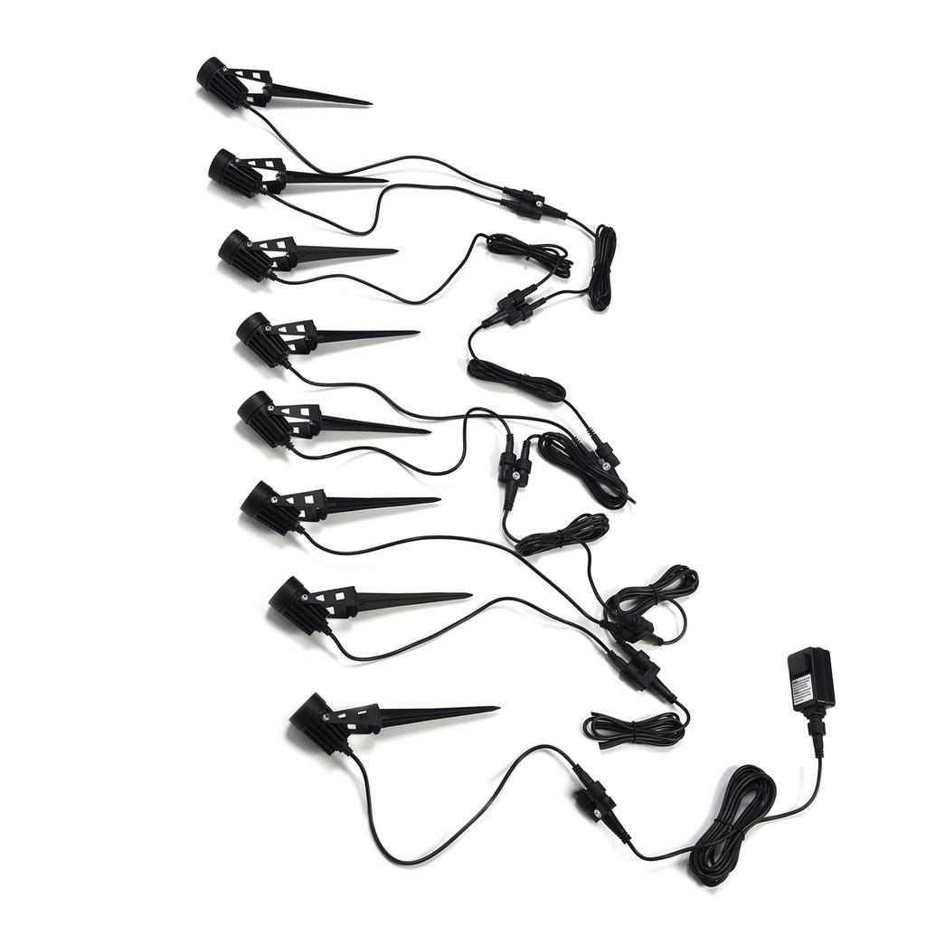 8Pcs LED Garden Lawn Lamp IP65 Waterproof Landscape Lighting for Courtyard Villa Pathway Warm