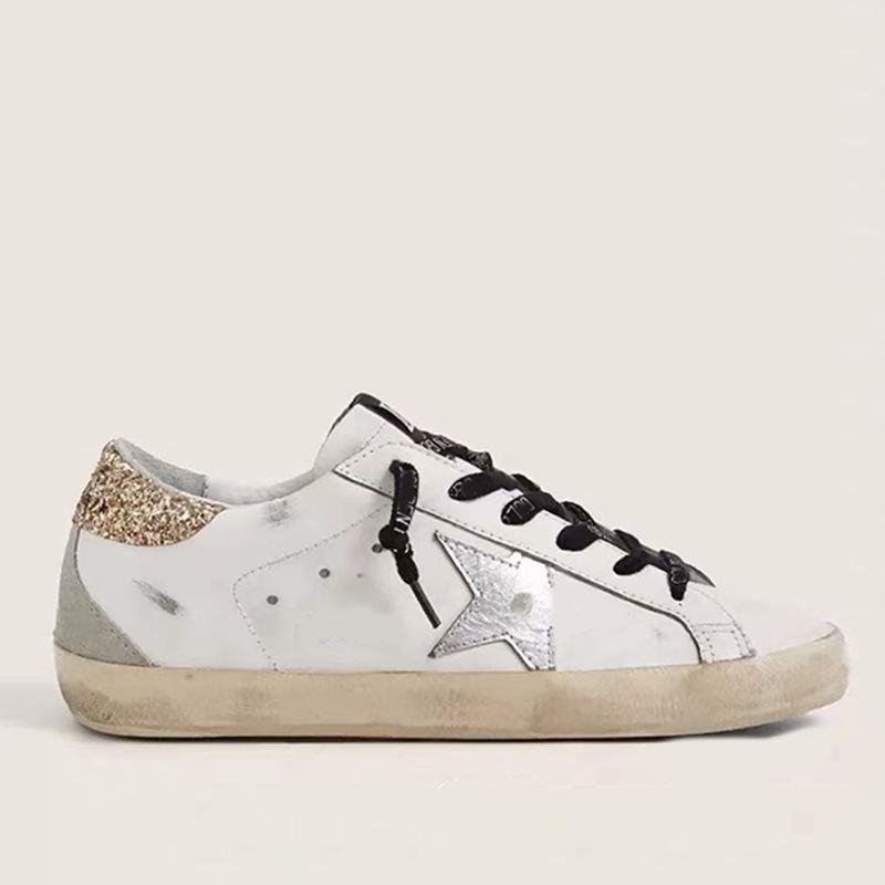 Leather Small Dirty Shoes Men's and Women's Star Shoes Dirty Shoes Casual Versatile Fashion Board Shoes White Shoes