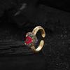 Heart Trendy Shaped Adjustable Ring Crafted From 925 Silver And Radiant Zirconia