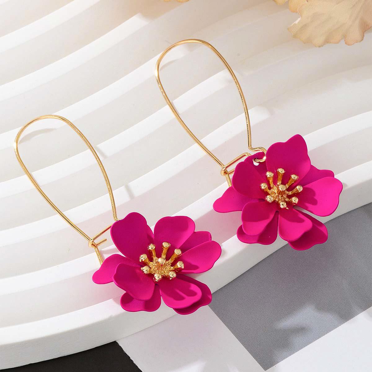 

Серьги-цветы для леди, со сладким и свежим характером, модный и универсальный подарок в виде цветочных украшений