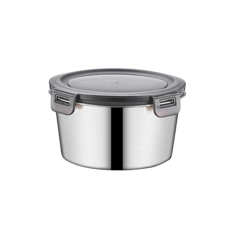 Large Capacity Stainless Steel Food Storage Container Leak Proof Lunch Box with Lid Metal Crisper for Home and Office