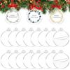Clear Round Acrylic Christmas Ornaments Acrylic Circle Discs for DIY Gift Tag