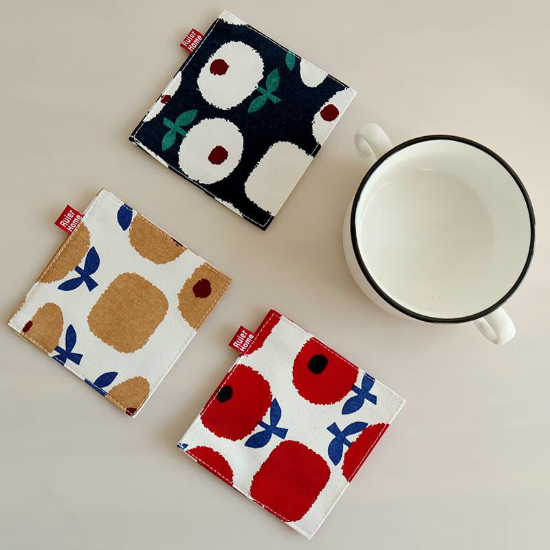 Fabric Printed Heat-Insulating Coaster Set