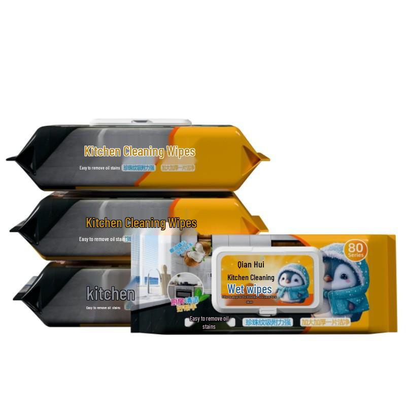 Hanging Kitchen Wet Wipes for Stain & Oil Removal - Thickened, Large, Ideal for Range Hood Cleaning