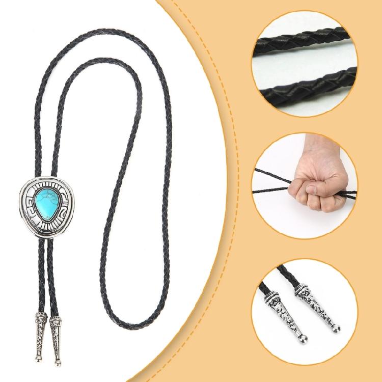 Bolo Tie for Man Woman Performances Cowgirls Western Necklaces Necktie Metal Cool Western Necklaces Cowgirls Costume