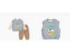 Dudu Home Kids' Spring 3-Piece Set: Baby Vest, Boys' T-shirt, Trendy Pants