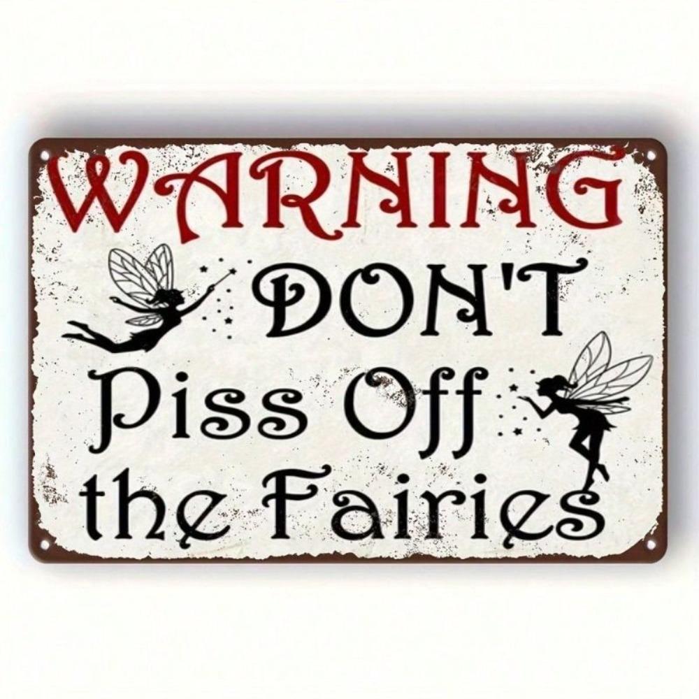 Vintage Fairy Metal Wall Art Poster for Bedroom