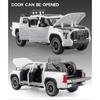Duży model samochodu SUV Toyota Tundra w skali 1/24, odlewany miniaturowy metalowy samochód, kolekcja pojazdów terenowych, dźwięk, światło, zabawka dla dzieci