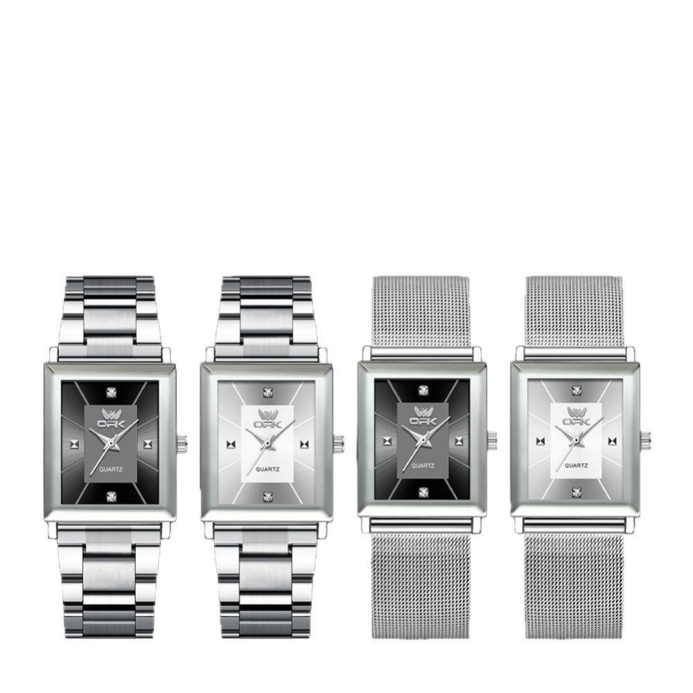 Square Men's Steel Belt Watch Business Calendar Quartz Waterproof Men's Watch