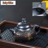 240ML Aesthetic Yixing Purple Clay Teapots Handmade Two-dragon Pan Pot Raw Ore  Stone Yellow Mud Kettle Zisha Tea Set Tea Items