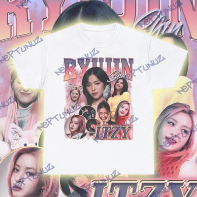 Ryujin ITZY Shirt, Kpop Retro Graphic Tee