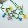 Versatile Beaded Flower Necklace Retro Earrings Jewelry Trendy Women's Necklace  Dress Accessories
