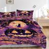 3pcs Halloween Pumpkin Print Cover Set Ultra Soft, Breathable, and Comfortable Bedding with Stylish Design for Bedroom and Guest Room Decor 1 Cov