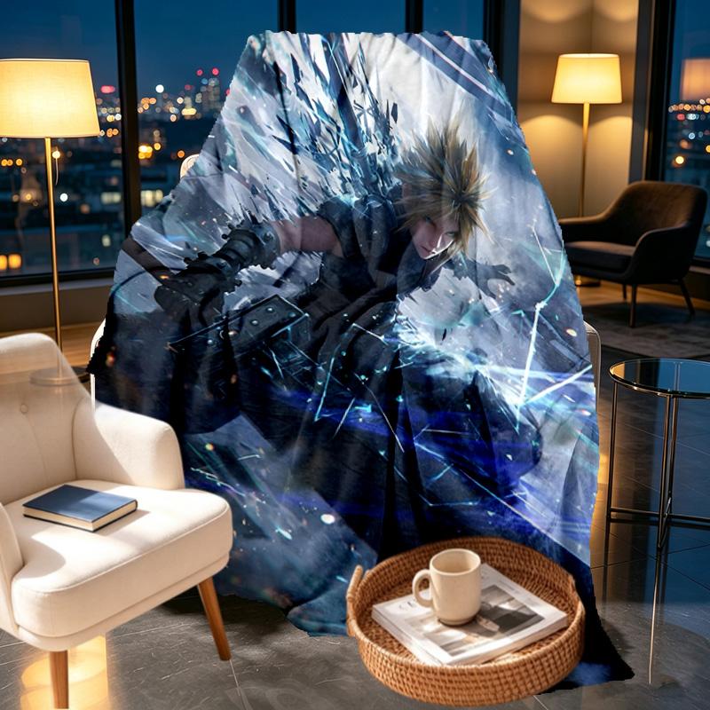 Final Fantasy Print Blanket - Soft & Comfortable, for Bedroom, Travel, Sofa, Home Decoration - Birthday Christmas Gift for Friend