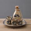 Wine Warmer Japanese Ceramic Sake Pot Set Household Small Wine Cup Traditional Handmade Wine Pot Accessories Shochu Cup Set 2025