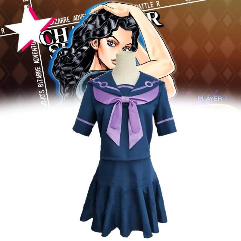 Jojos Bizarre Adventure Yamagishi Yukako Cosplay Costume With Polyester Fabric For Anime Role Play