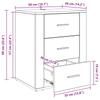 Nightstand Black Oak Effect 35 x 50 x 60 cm Particleboard