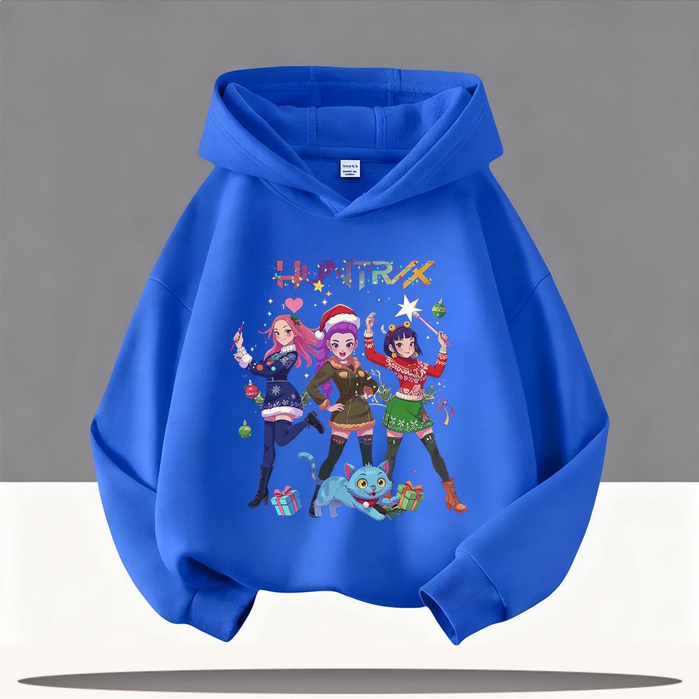 KPop Demon Hunters Autumn Kids Hoodie Cartoon Character Boys Girls Casual Christmas Present Comfy Hoodie