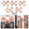 10 Pieces Chinese Year Window Stickers Spring Festival Decor Dragon Decoration