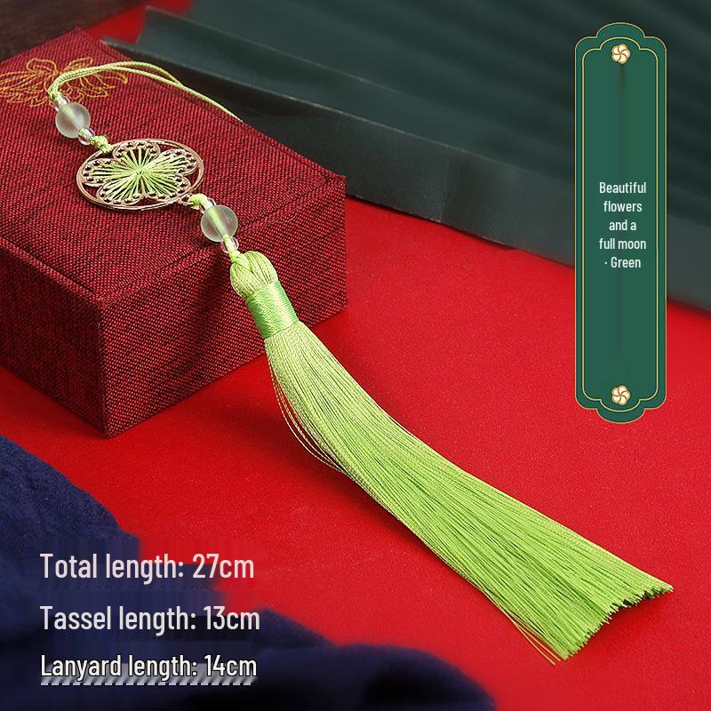 

14 см Шелковая Кисточка Тыква-Подвеска для Дунсяо Бамбуковой Флейты или Веера - Орнамент в Древнем Стиле