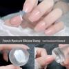 Nail Art French Manicure Stamping Set with Silicone Template for Transfer Printing