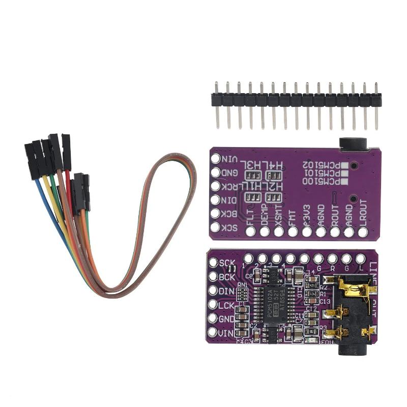 1Set Pcm5102 Interface I2S Dac Decoder Player Module For Raspberry Pi Phat Format Board Digital Audio Board