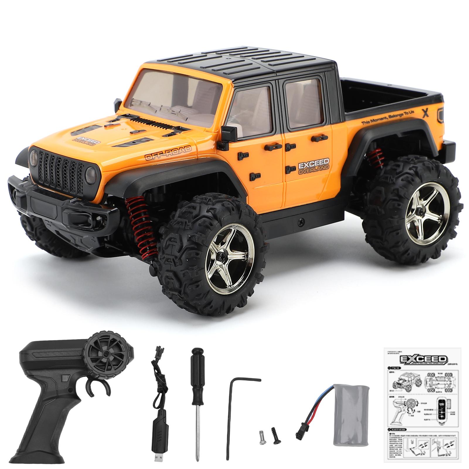 

Remote Control Car, 2.4GHz 4WD High Speed 35KPH Crawler Toy, 1:20 Scale Electric Off Road Vehicle wi Yellow 1 Battery