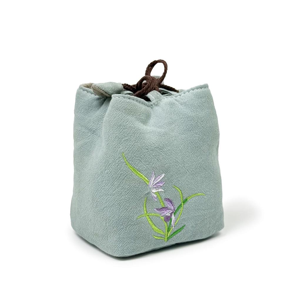 New Chinese Style Cotton Linen Tea Tasting Cup Bag - Thickened for Storage