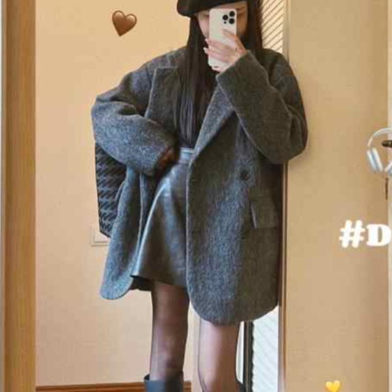 Petite Grey Wool Coat: New Autumn/Winter Style for Women