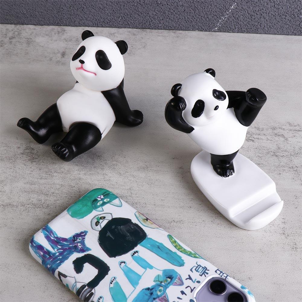 Plastic Phone Stand Holder Panda Figurines Mobile Phone Bracket Phone Accessories