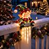 Christmas Lighted Garland Accents Winter Glow Snowman Icicle Light Decor, Outdoor Decorations, Hanging Wonderland Entrance Trim LED Holiday Lights for